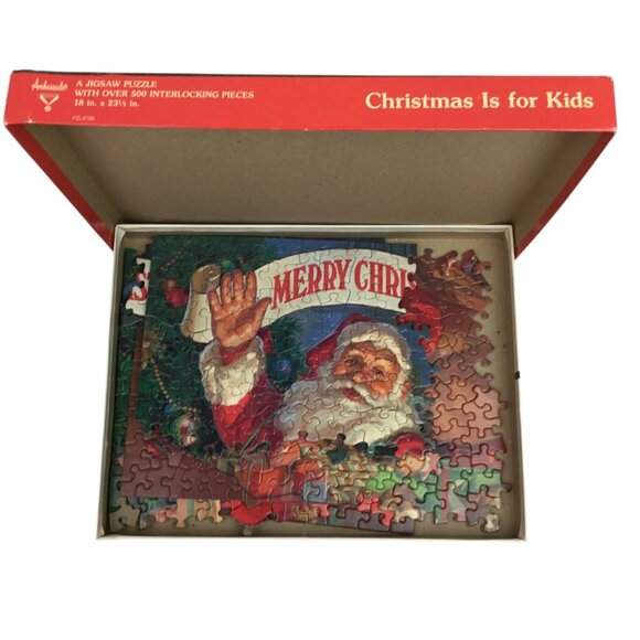 Hallmark Ambassador “Christmas is for Kids” Jigsaw Puzzle 500+ Pieces 18" x 23.5 - Picture 4 of 10
